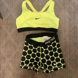 Nike Booty Shorts & Nike Sports Bra
